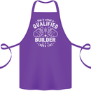 This Is What a Qualified Builder Looks Like Cotton Apron 100% Organic Purple