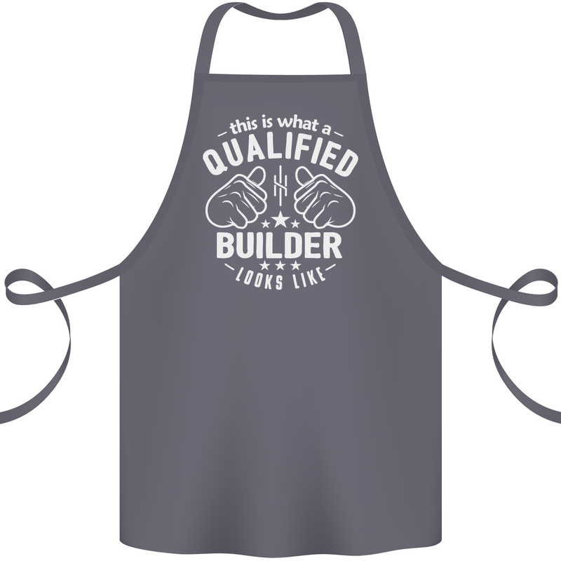 This Is What a Qualified Builder Looks Like Cotton Apron 100% Organic Steel