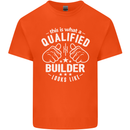 This Is What a Qualified Builder Looks Like Mens Cotton T-Shirt Tee Top Orange