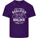 This Is What a Qualified Builder Looks Like Mens Cotton T-Shirt Tee Top Purple