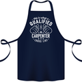 This Is What a Qualified Carpenter Looks Like Cotton Apron 100% Organic Navy Blue