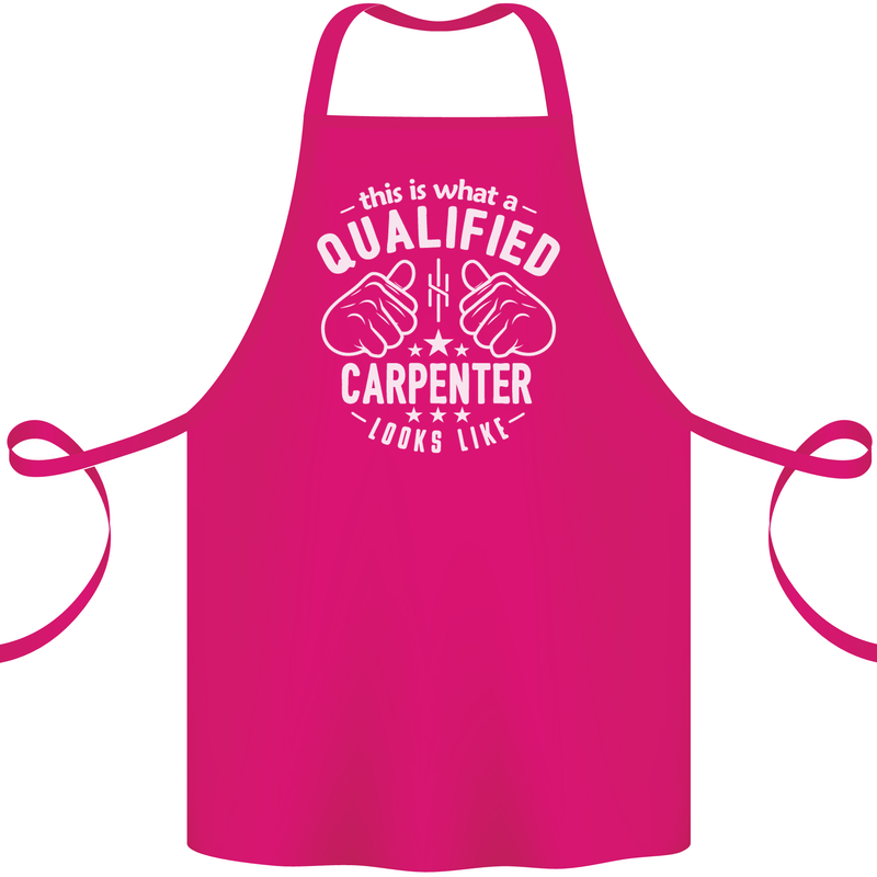 This Is What a Qualified Carpenter Looks Like Cotton Apron 100% Organic Pink