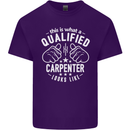 This Is What a Qualified Carpenter Looks Like Mens Cotton T-Shirt Tee Top Purple