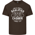 This Is What a Qualified Cashier Looks Like Mens Cotton T-Shirt Tee Top Dark Chocolate