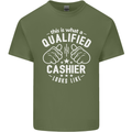 This Is What a Qualified Cashier Looks Like Mens Cotton T-Shirt Tee Top Military Green