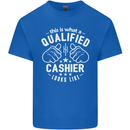 This Is What a Qualified Cashier Looks Like Mens Cotton T-Shirt Tee Top Royal Blue