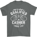 This Is What a Qualified Cashier Looks Like Mens T-Shirt Cotton Gildan Charcoal