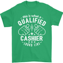 This Is What a Qualified Cashier Looks Like Mens T-Shirt Cotton Gildan Irish Green