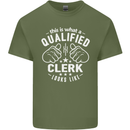 This Is What a Qualified Clerk Looks Like Mens Cotton T-Shirt Tee Top Military Green