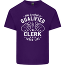 This Is What a Qualified Clerk Looks Like Mens Cotton T-Shirt Tee Top Purple