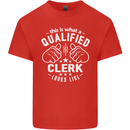 This Is What a Qualified Clerk Looks Like Mens Cotton T-Shirt Tee Top Red