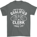 This Is What a Qualified Clerk Looks Like Mens T-Shirt Cotton Gildan Charcoal