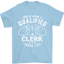 This Is What a Qualified Clerk Looks Like Mens T-Shirt Cotton Gildan Light Blue