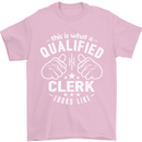 This Is What a Qualified Clerk Looks Like Mens T-Shirt Cotton Gildan Light Pink