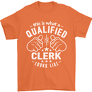 This Is What a Qualified Clerk Looks Like Mens T-Shirt Cotton Gildan Orange