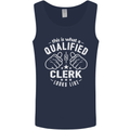 This Is What a Qualified Clerk Looks Like Mens Vest Tank Top Navy Blue