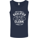 This Is What a Qualified Clerk Looks Like Mens Vest Tank Top Navy Blue