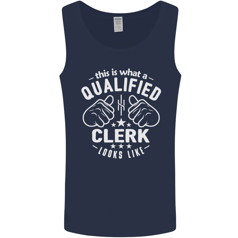This Is What a Qualified Clerk Looks Like Mens Vest Tank Top Navy Blue