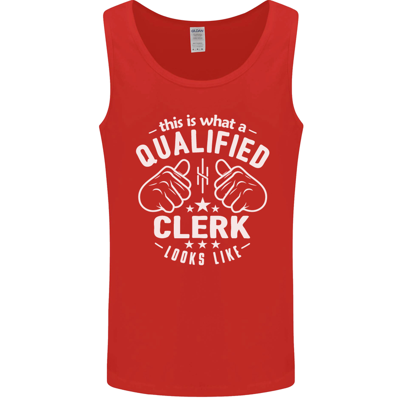 This Is What a Qualified Clerk Looks Like Mens Vest Tank Top Red