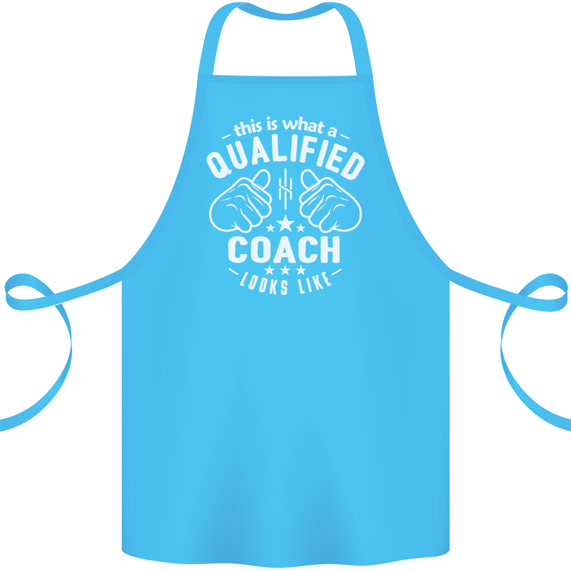 This Is What a Qualified Coach Looks Like Cotton Apron 100% Organic Turquoise