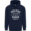 This Is What a Qualified Coach Looks Like Mens 80% Cotton Hoodie Navy Blue