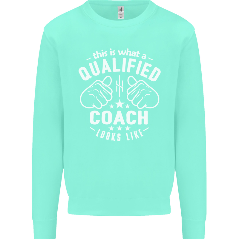 This Is What a Qualified Coach Looks Like Mens Sweatshirt Jumper Peppermint