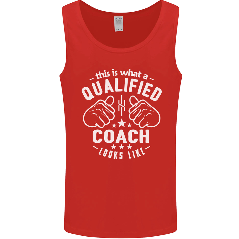 This Is What a Qualified Coach Looks Like Mens Vest Tank Top Red