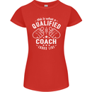 This Is What a Qualified Coach Looks Like Womens Petite Cut T-Shirt Red