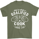 This Is What a Qualified Cook Looks Like Mens T-Shirt Cotton Gildan Military Green