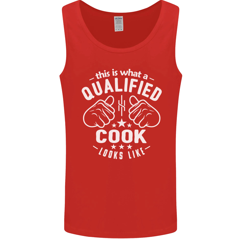 This Is What a Qualified Cook Looks Like Mens Vest Tank Top Red