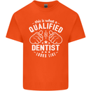 This Is What a Qualified Dentist Looks Like Mens Cotton T-Shirt Tee Top Orange
