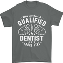 This Is What a Qualified Dentist Looks Like Mens T-Shirt Cotton Gildan Charcoal
