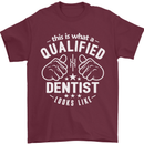This Is What a Qualified Dentist Looks Like Mens T-Shirt Cotton Gildan Maroon