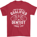 This Is What a Qualified Dentist Looks Like Mens T-Shirt Cotton Gildan Red