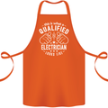 This Is What a Qualified Electrician Looks Like Cotton Apron 100% Organic Orange