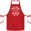 This Is What a Qualified Electrician Looks Like Cotton Apron 100% Organic Red