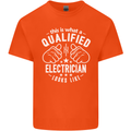 This Is What a Qualified Electrician Looks Like Mens Cotton T-Shirt Tee Top Orange