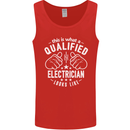 This Is What a Qualified Electrician Looks Like Mens Vest Tank Top Red