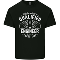This Is What a Qualified Engineer Looks Like Mens Cotton T-Shirt Tee Top Black