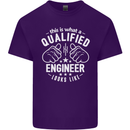 This Is What a Qualified Engineer Looks Like Mens Cotton T-Shirt Tee Top Purple