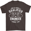 This Is What a Qualified Engineer Looks Like Mens T-Shirt Cotton Gildan Dark Chocolate