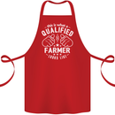 This Is What a Qualified Farmer Looks Like Cotton Apron 100% Organic Red