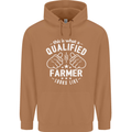 This Is What a Qualified Farmer Looks Like Mens 80% Cotton Hoodie Caramel Latte