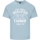 This Is What a Qualified Farmer Looks Like Mens Cotton T-Shirt Tee Top Light Blue