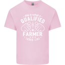 This Is What a Qualified Farmer Looks Like Mens Cotton T-Shirt Tee Top Light Pink