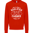 This Is What a Qualified Farmer Looks Like Mens Sweatshirt Jumper Bright Red