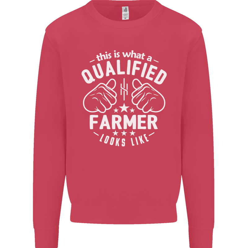 This Is What a Qualified Farmer Looks Like Mens Sweatshirt Jumper Heliconia