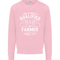 This Is What a Qualified Farmer Looks Like Mens Sweatshirt Jumper Light Pink