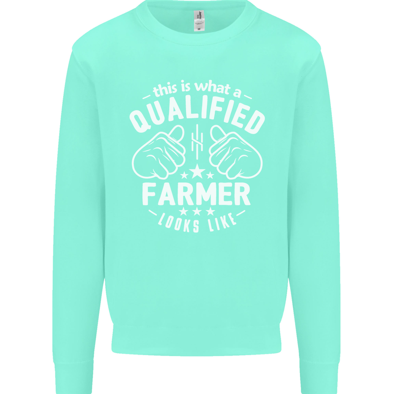 This Is What a Qualified Farmer Looks Like Mens Sweatshirt Jumper Peppermint