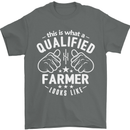 This Is What a Qualified Farmer Looks Like Mens T-Shirt Cotton Gildan Charcoal